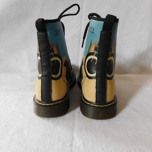 Blue Great Dane Dog Combat Style Boots Size Men\'s 7 Women\'s 9 main image 6
